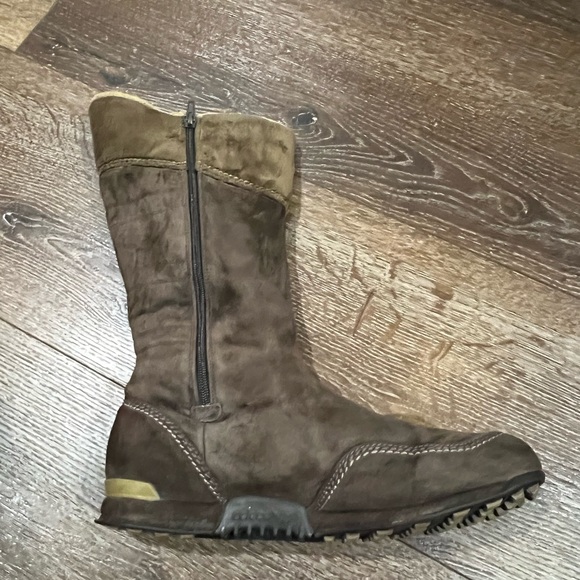 LEFT shoe only Adidas suede boots amputee / replacement / size 9 brown - Picture 2 of 9